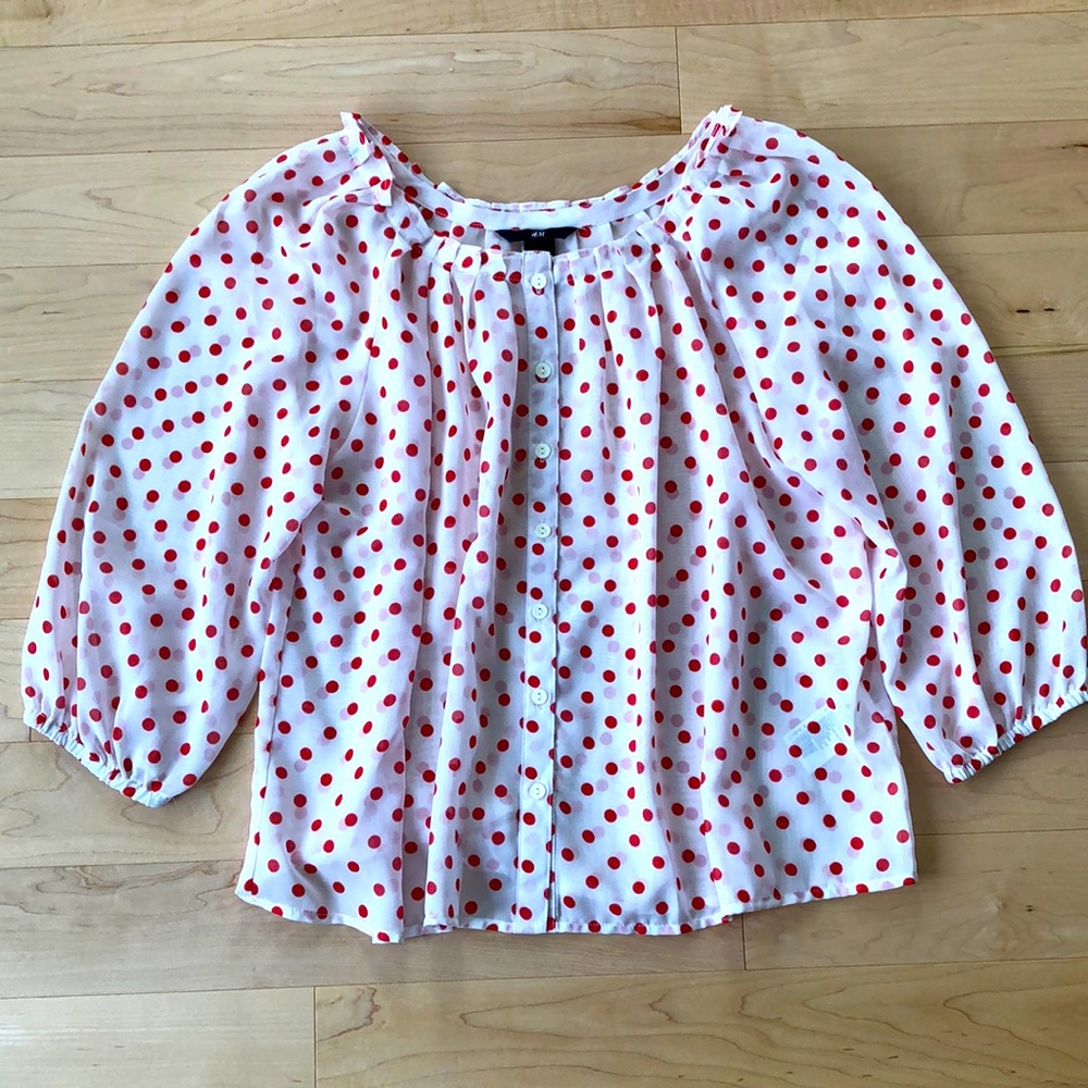 H&M polka dot blouse